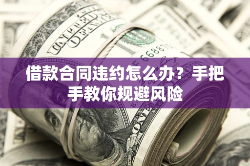 济南借款合同违约怎么办？手把手教你规避风险